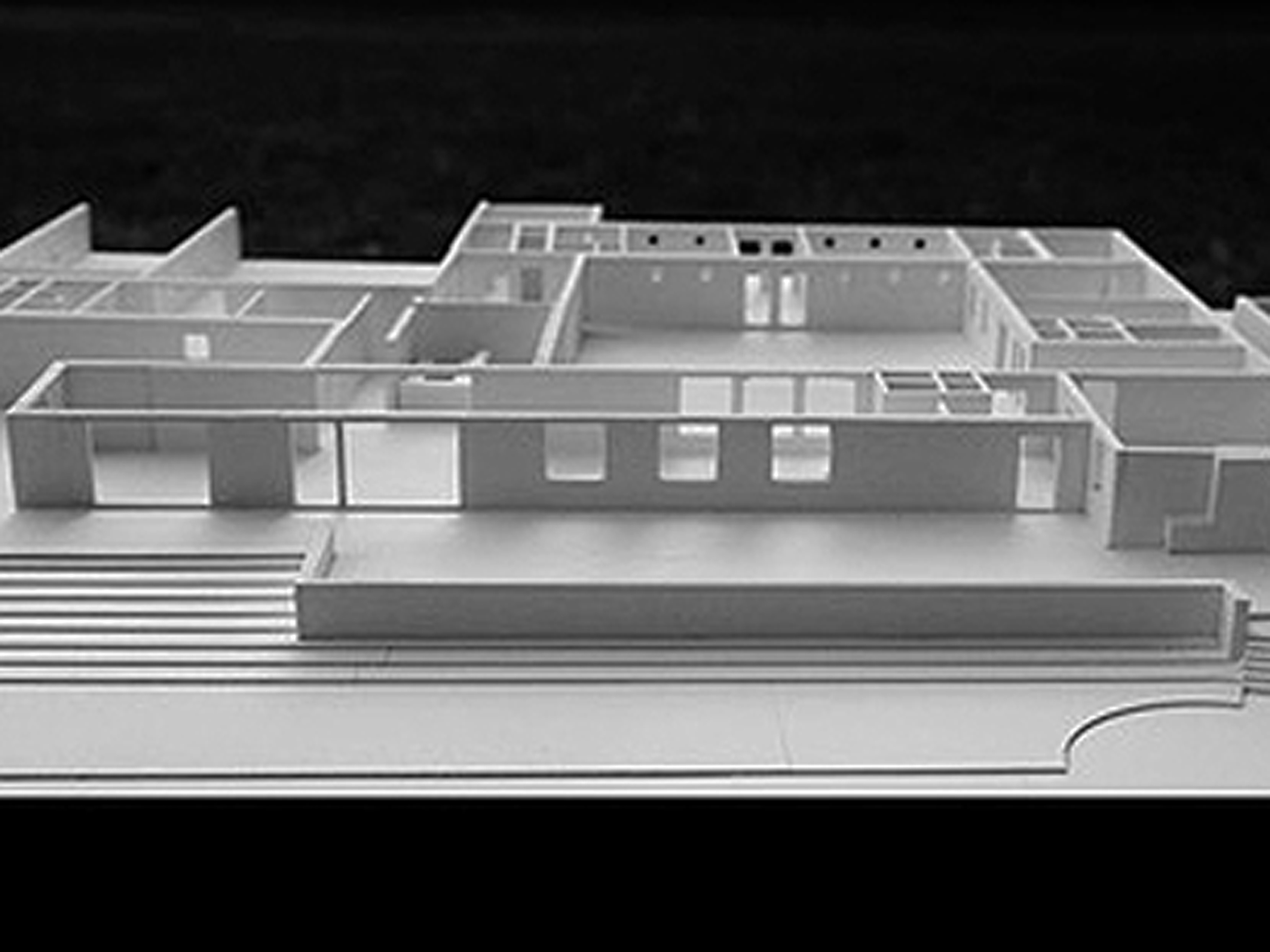 Arkitekstens model af den mulige ombygning i GGK