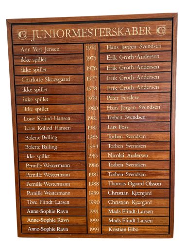 Juniormesterskaber 1974-1993 i Gilleleje Golfklub