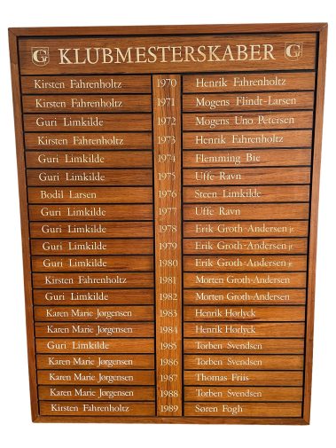 Klubmesterskaber 1970-1989 i Gilleleje Golfklub