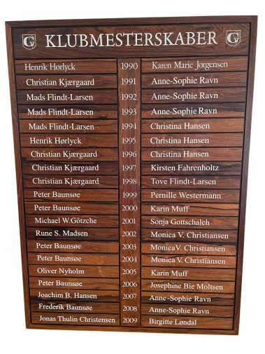 Klubmesterskaber 1990-2009 i Gilleleje Golfklub