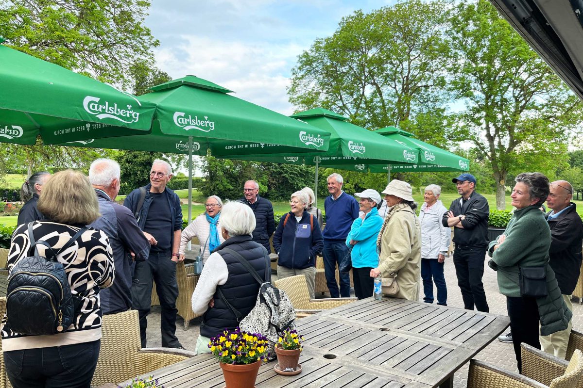 nattergaletur i Gilleleje Golfklub. Samling før turen.