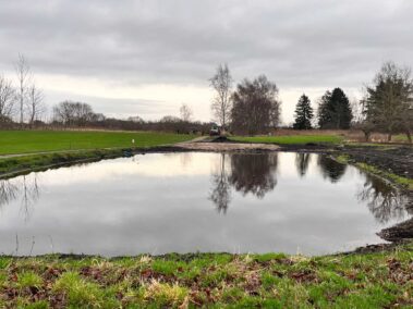 Søen på hul 7 den 22. december 2025 i Gilleleje Golfklub