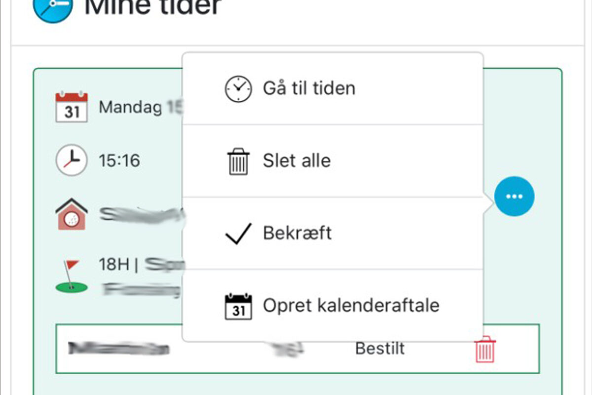 Bekræfte tider i GolfBox i Gilleleje Golfklub