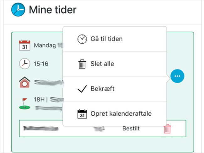 Bekræfte tider i GolfBox i Gilleleje Golfklub