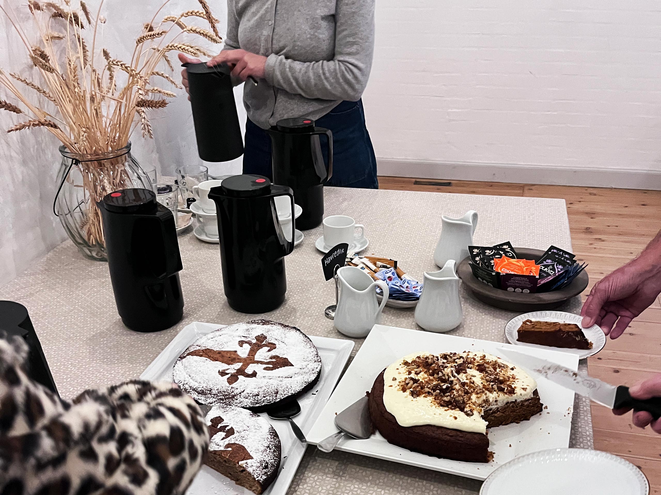 Esrum Møllegårds café - Møllecaféen hvor de bager lækre kager, som vi fik lov til at smage. Foto: Janne Aarre